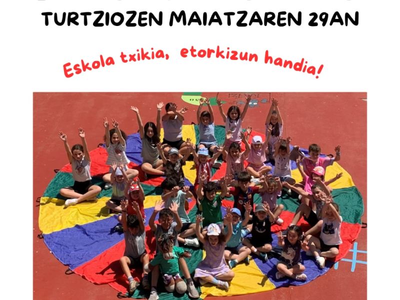 Bizkaiko eskola txikiek bere egun handia ospatu dute Turtziozen