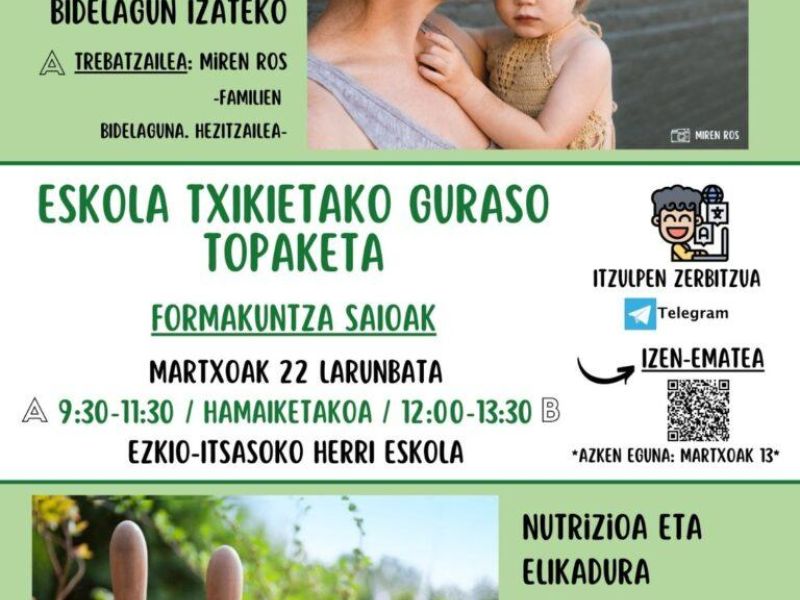 Gipuzkoako Eskola Txikietako guraso topaketak Ezkio Itsason